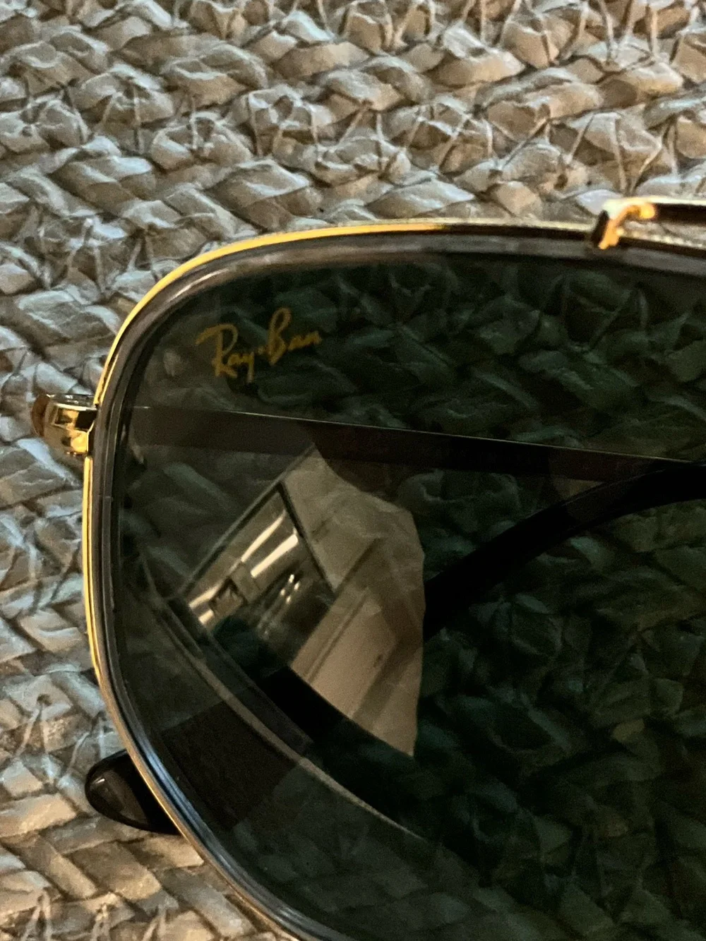 Ray Ban Gold Frame Sunglasses with Dark Green Lenses RB 3468  The Marshall